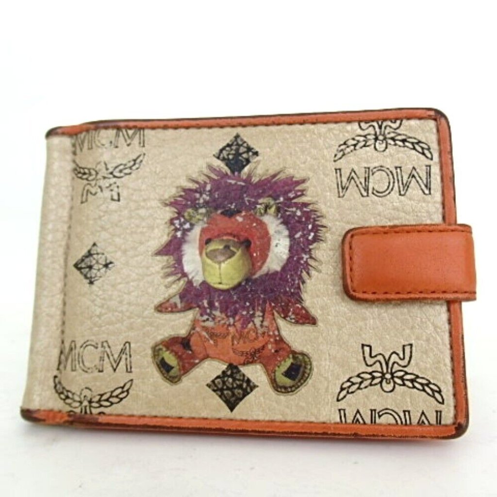 Rare Authentic Mcm Card Case Leather Used